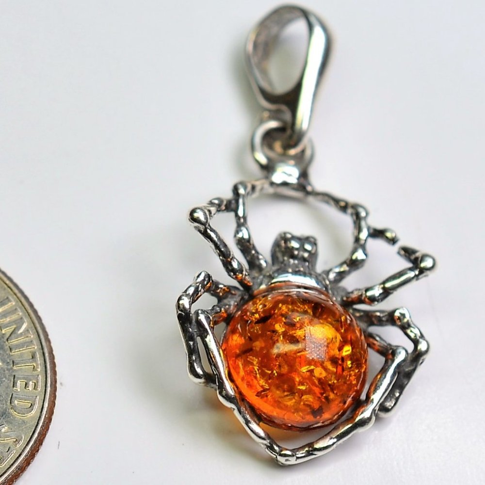 Baltic Amber Spider Pendant